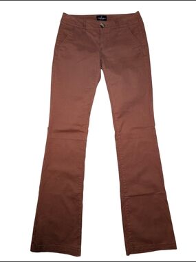 American Eagle Sz 0 LONG Women's Kick Boot Stretch Pants Rust Retro Fall Cotton